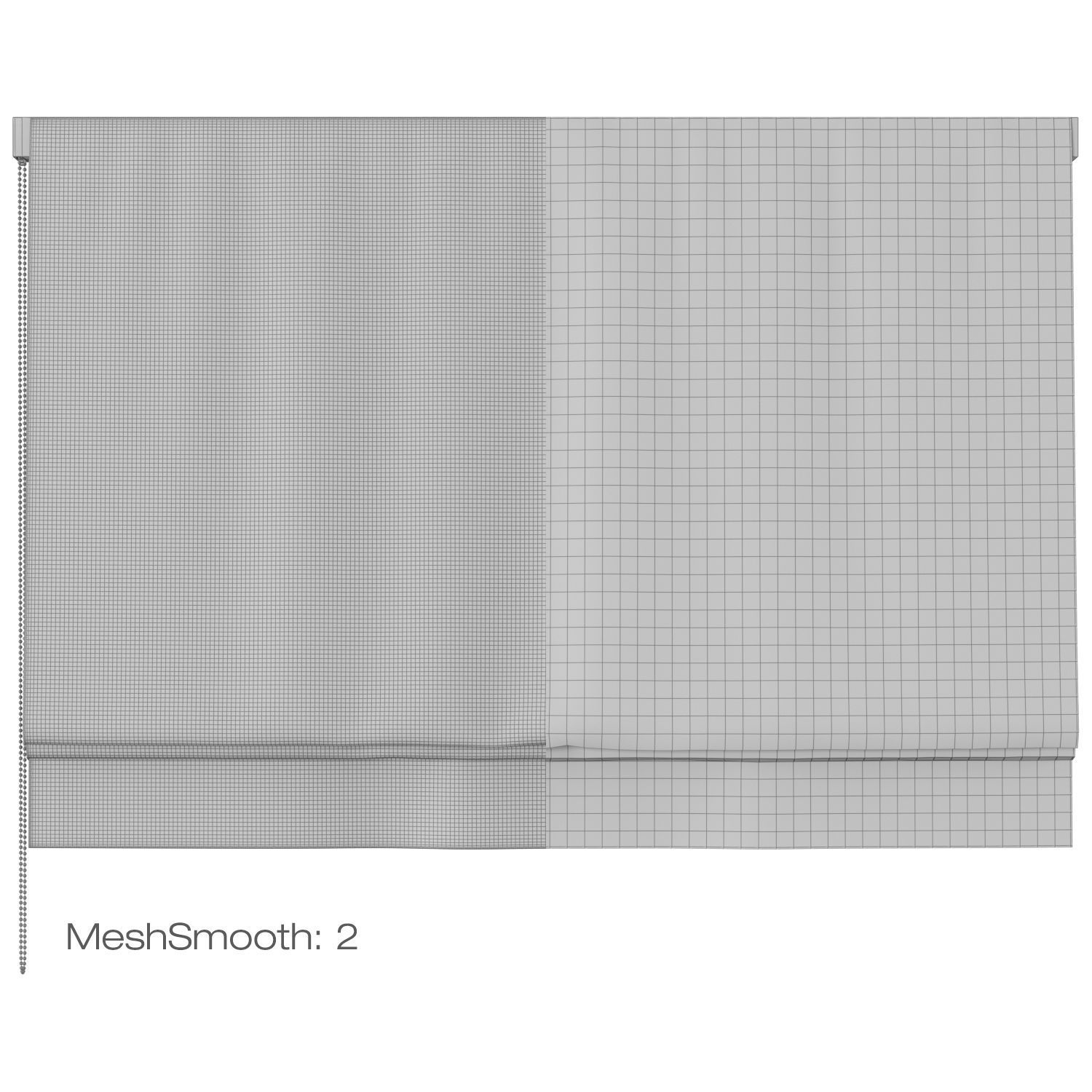 Roman Curtains 164 Greek Key Custom Inset Trim 3D model_2