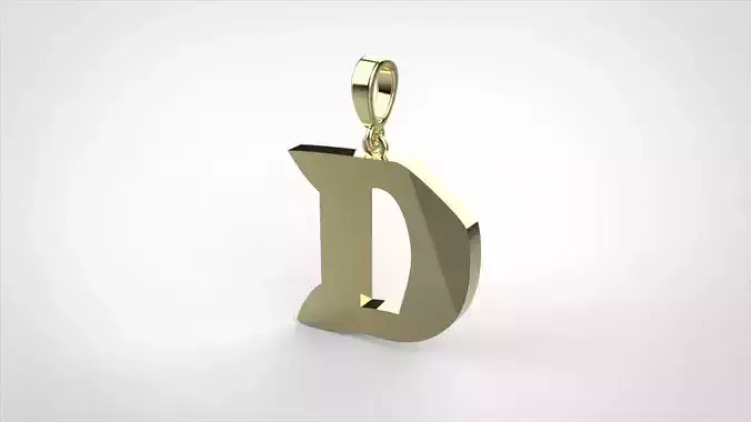  pendant alphabet rebucked D medium 