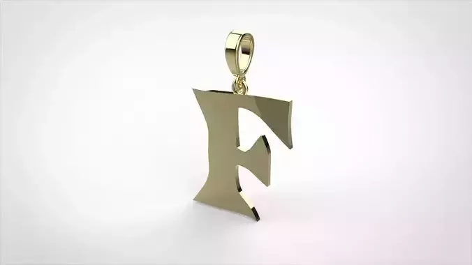 pendant alphabet rebucked F medium 