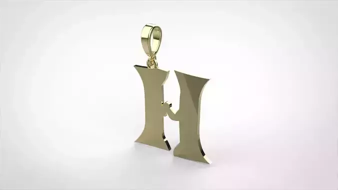 pendant alphabet rebucked H small 
