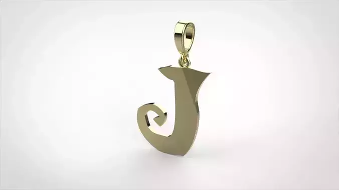 pendant alphabet rebucked J medium