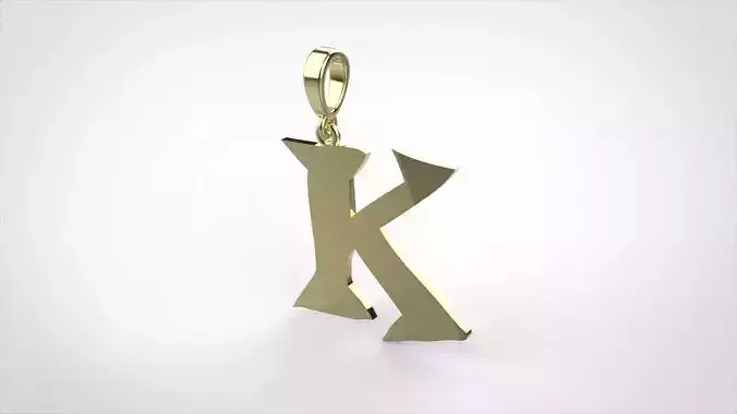 pendant alphabet rebucked K medium
