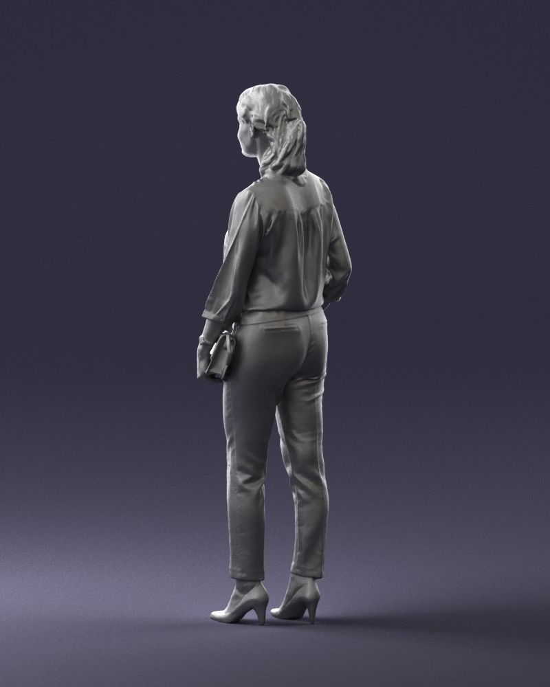 Woman in the orange pants 0305 3D Print Ready 3D print model_22