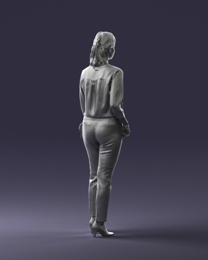 Woman in the orange pants 0305 3D Print Ready 3D print model_16