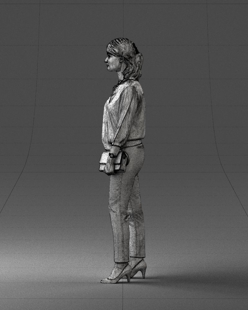 Woman in the orange pants 0305 3D Print Ready 3D print model_26