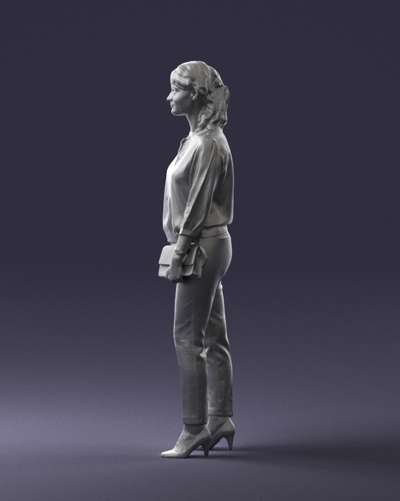 Woman in the orange pants 0305 3D Print Ready 3D print model_25