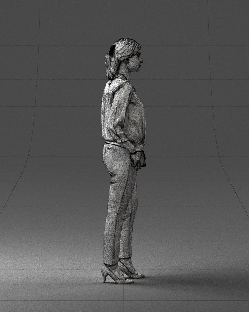 Woman in the orange pants 0305 3D Print Ready 3D print model_14