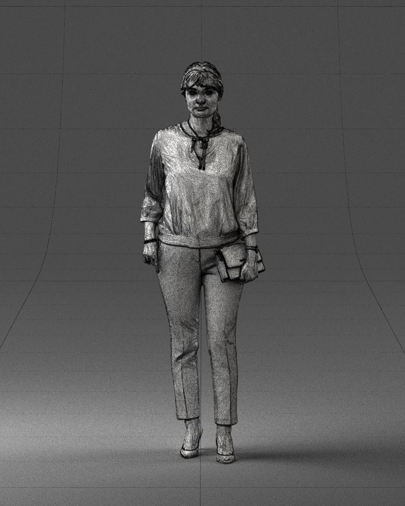 Woman in the orange pants 0305 3D Print Ready 3D print model_35
