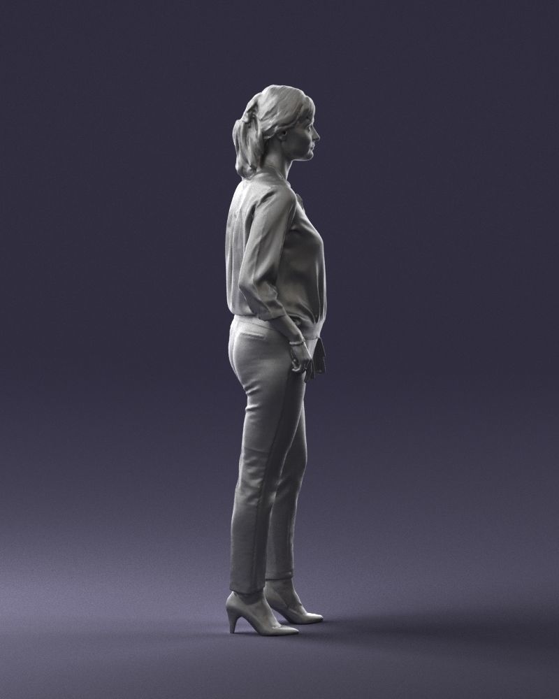 Woman in the orange pants 0305 3D Print Ready 3D print model_13