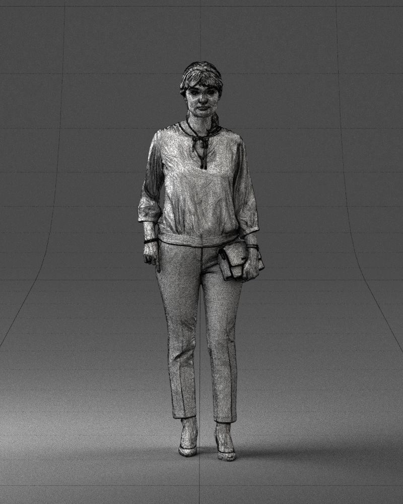 Woman in the orange pants 0305 3D Print Ready 3D print model_38