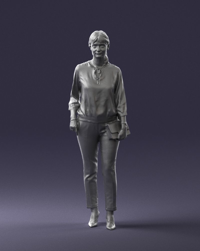 Woman in the orange pants 0305 3D Print Ready 3D print model_34