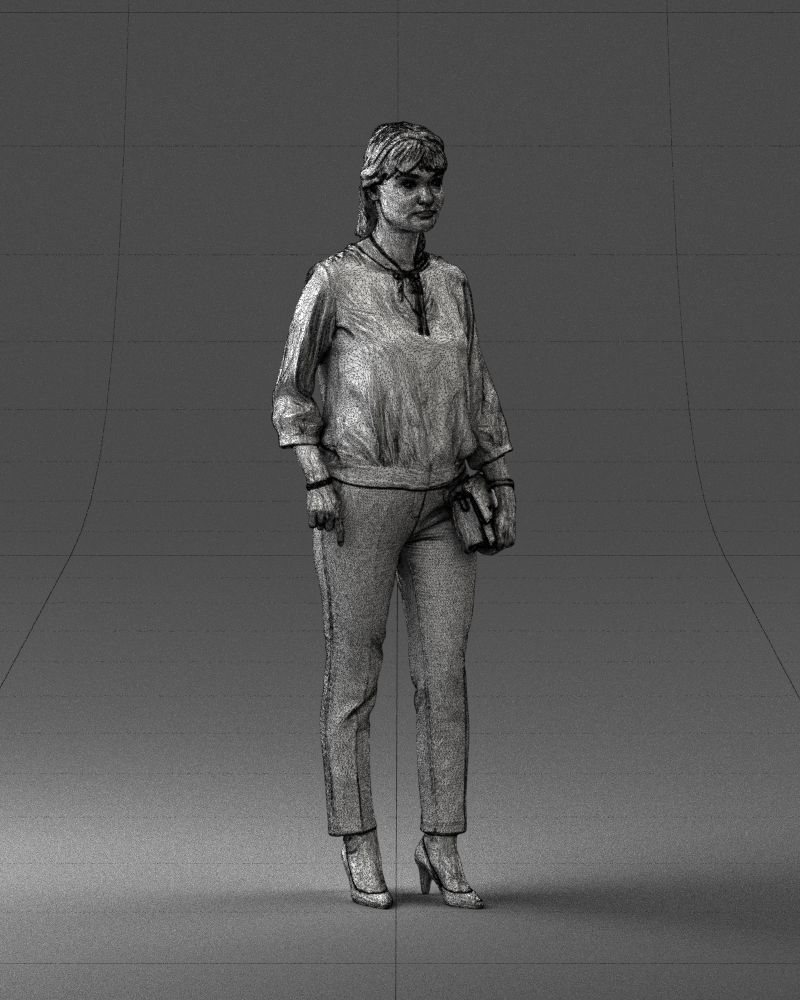 Woman in the orange pants 0305 3D Print Ready 3D print model_8