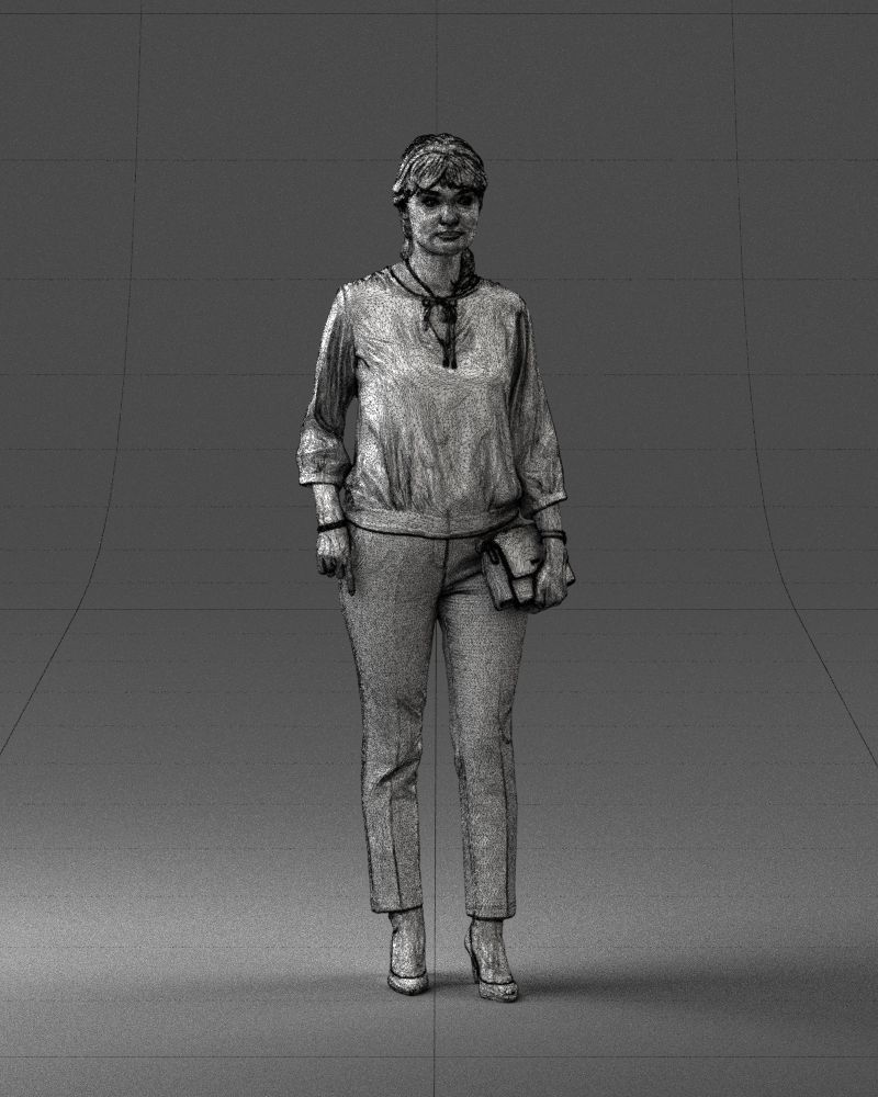 Woman in the orange pants 0305 3D Print Ready 3D print model_5