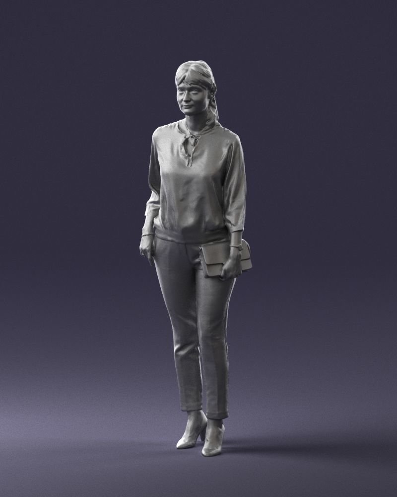 Woman in the orange pants 0305 3D Print Ready 3D print model_31