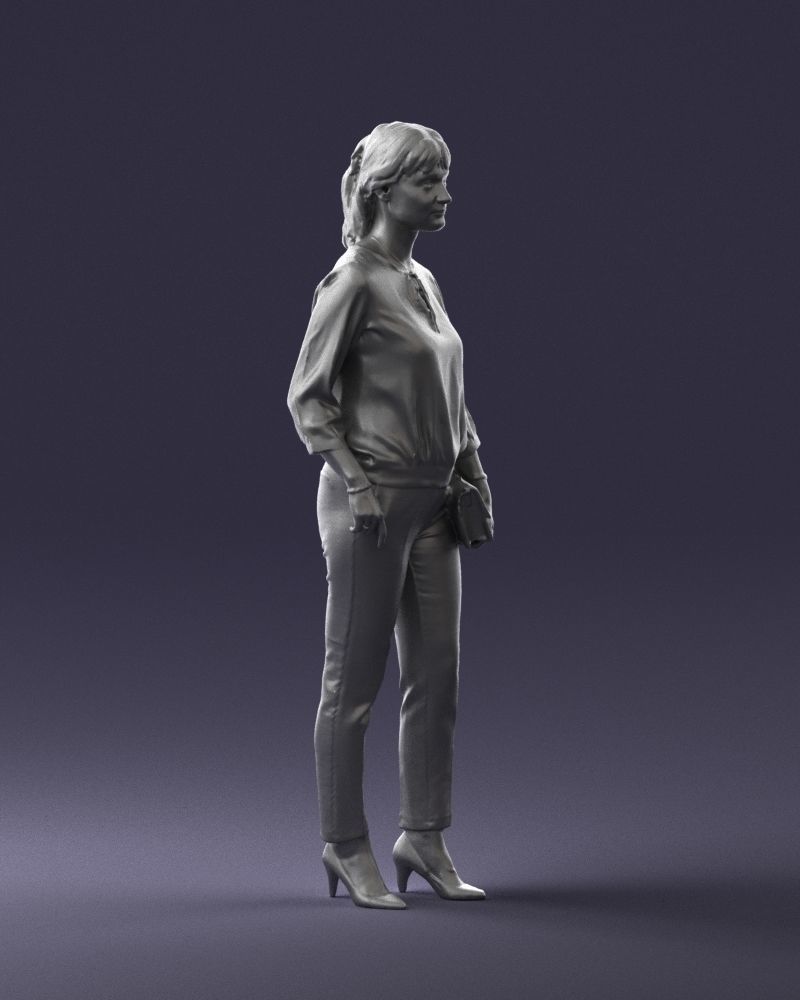 Woman in the orange pants 0305 3D Print Ready 3D print model_10