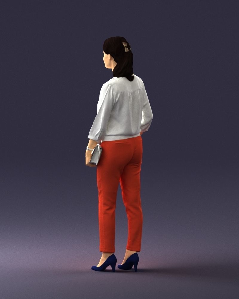 Woman in the orange pants 0305 3D Print Ready 3D print model_21