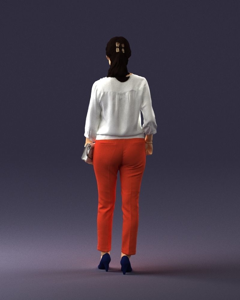 Woman in the orange pants 0305 3D Print Ready 3D print model_18