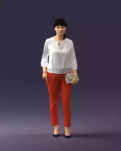 Woman in the orange pants 0305 3D Print Ready