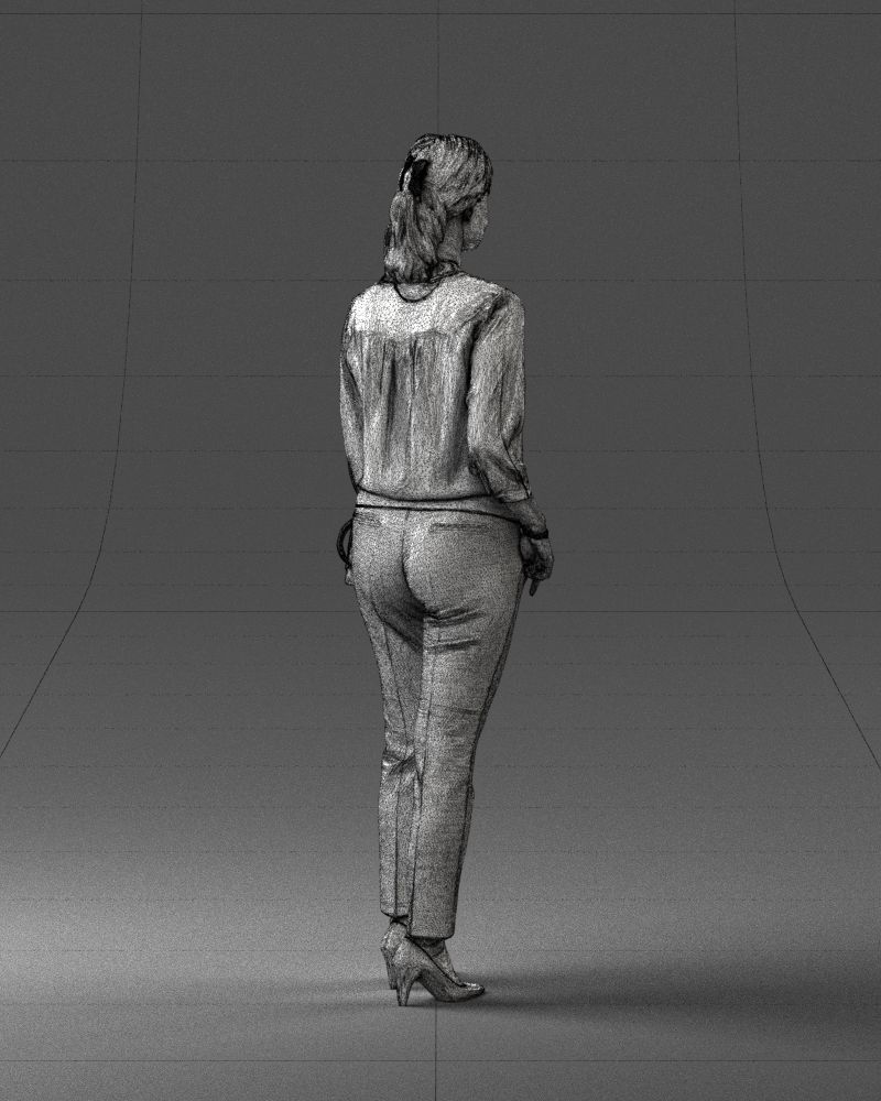 Woman in the orange pants 0305 3D Print Ready 3D print model_17