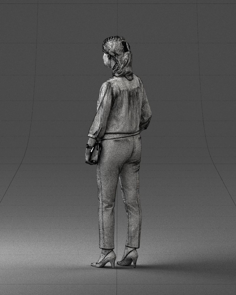 Woman in the orange pants 0305 3D Print Ready 3D print model_23
