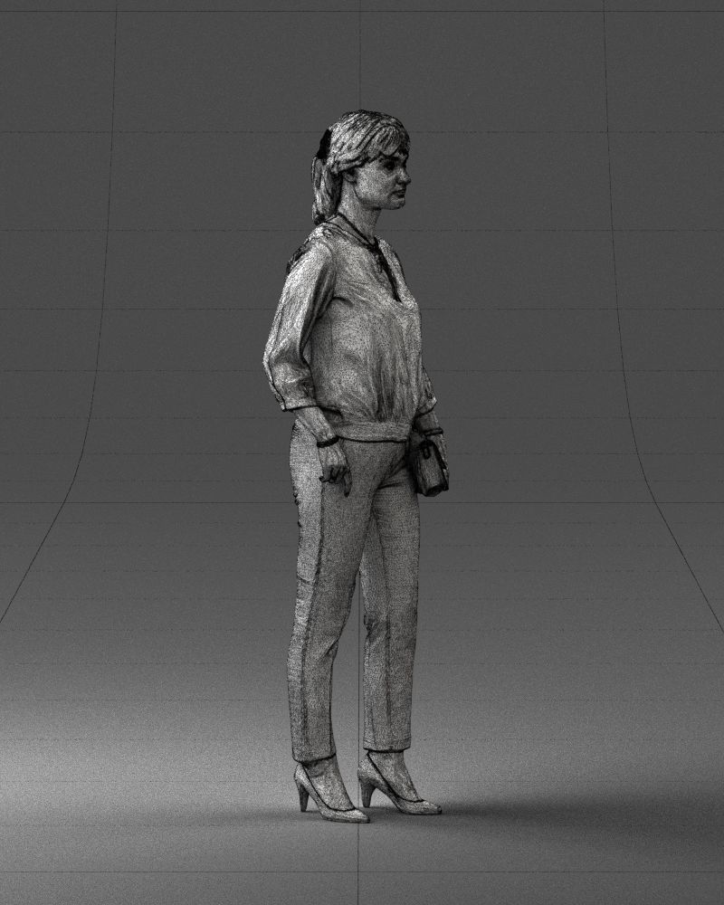 Woman in the orange pants 0305 3D Print Ready 3D print model_11