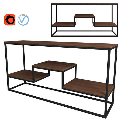 Console Table Abby 63 Mercury Row 3D model