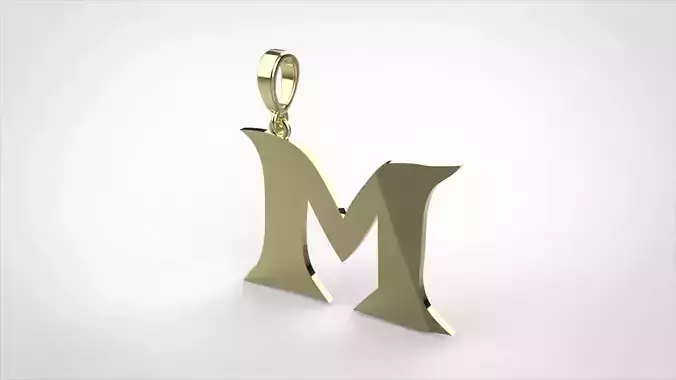 pendant alphabet rebucked M medium