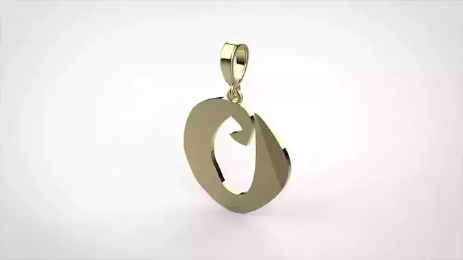  pendant alphabet rebucked O medium