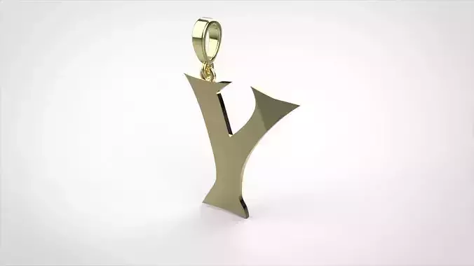 pendant alphabet rebucked Y medium 