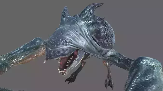 Alien Thresher Low-poly 3D model