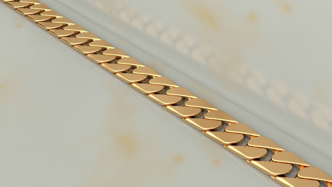 Tiffany Curb Link Chain Bracelet 3D print model_7