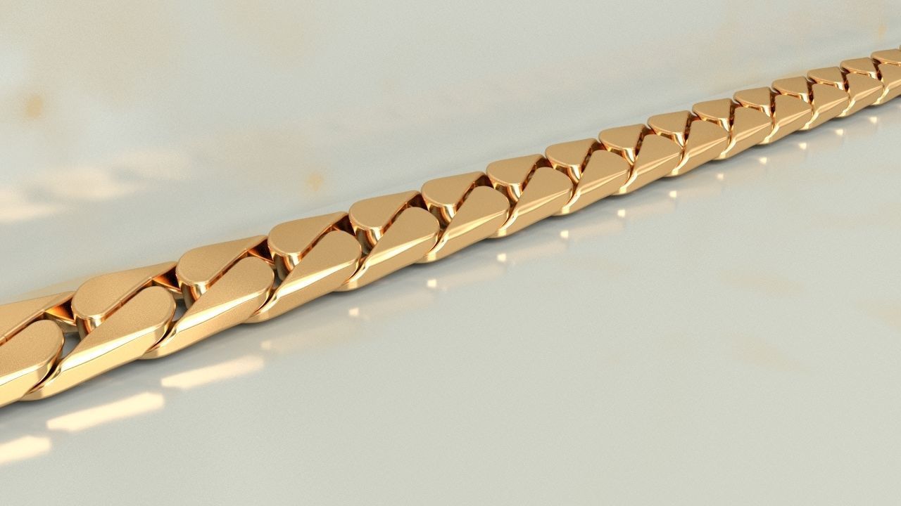 Tiffany Curb Link Chain Bracelet 3D print model_6