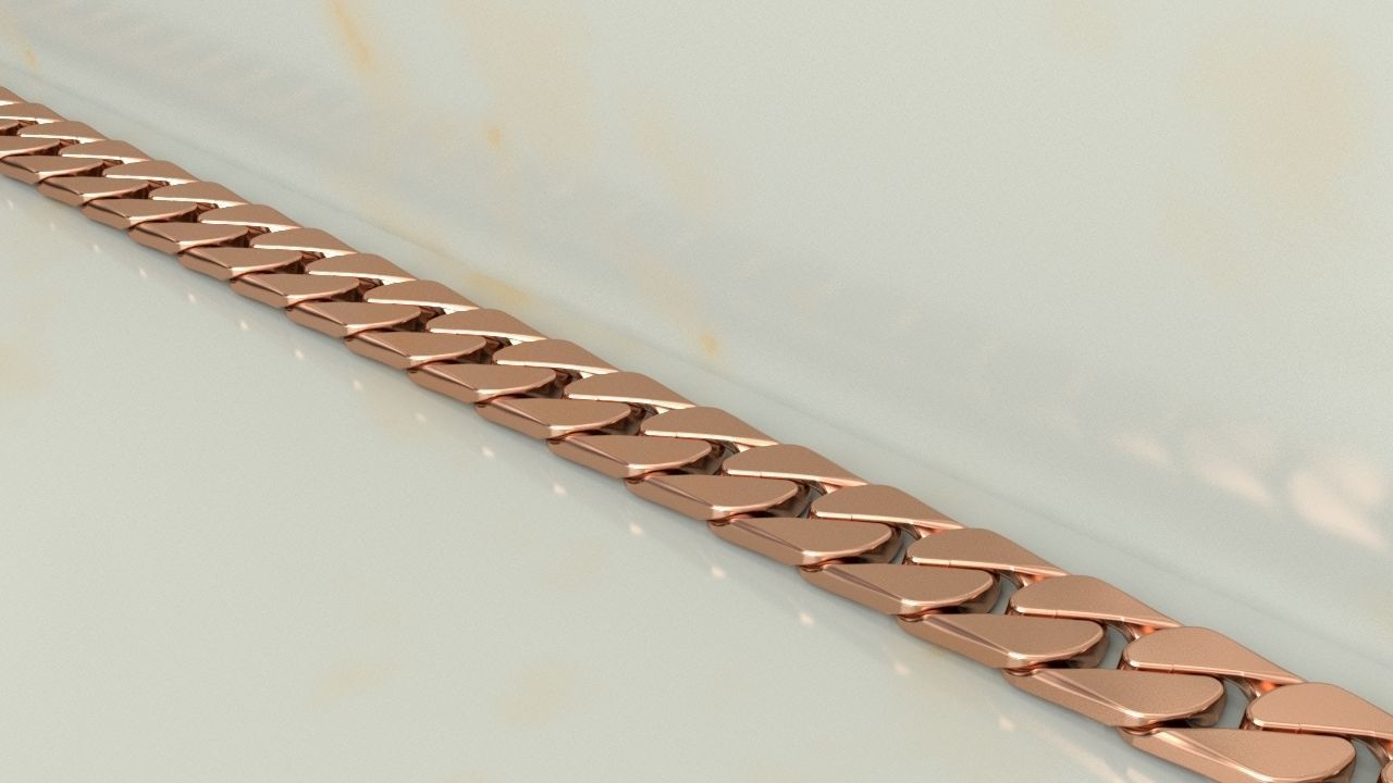 Tiffany Curb Link Chain Bracelet 3D print model_3