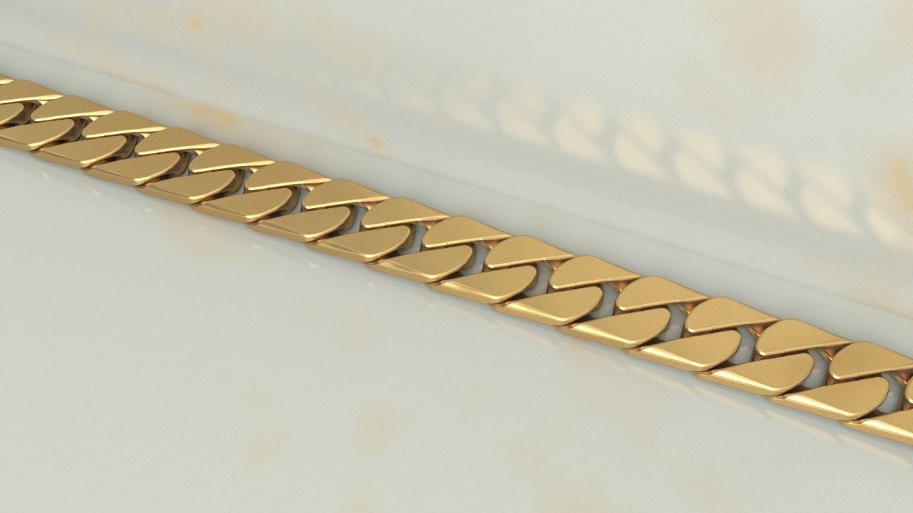 Tiffany Curb Link Chain Bracelet 3D print model_5