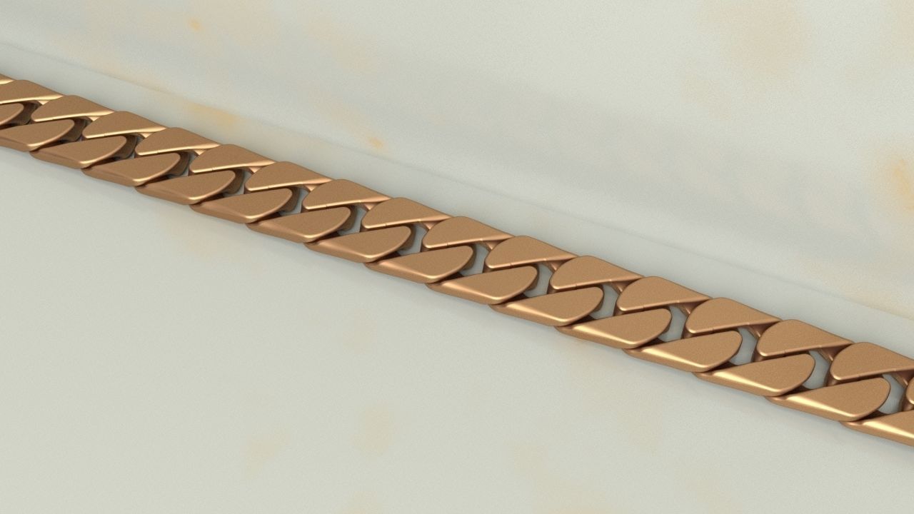 Tiffany Curb Link Chain Bracelet 3D print model_4