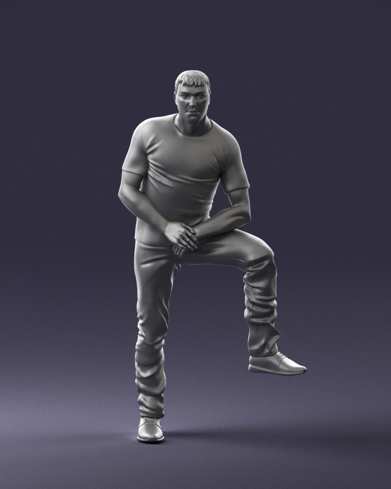 000229 Strong Man in Sitting Pose 1201 3D model_38