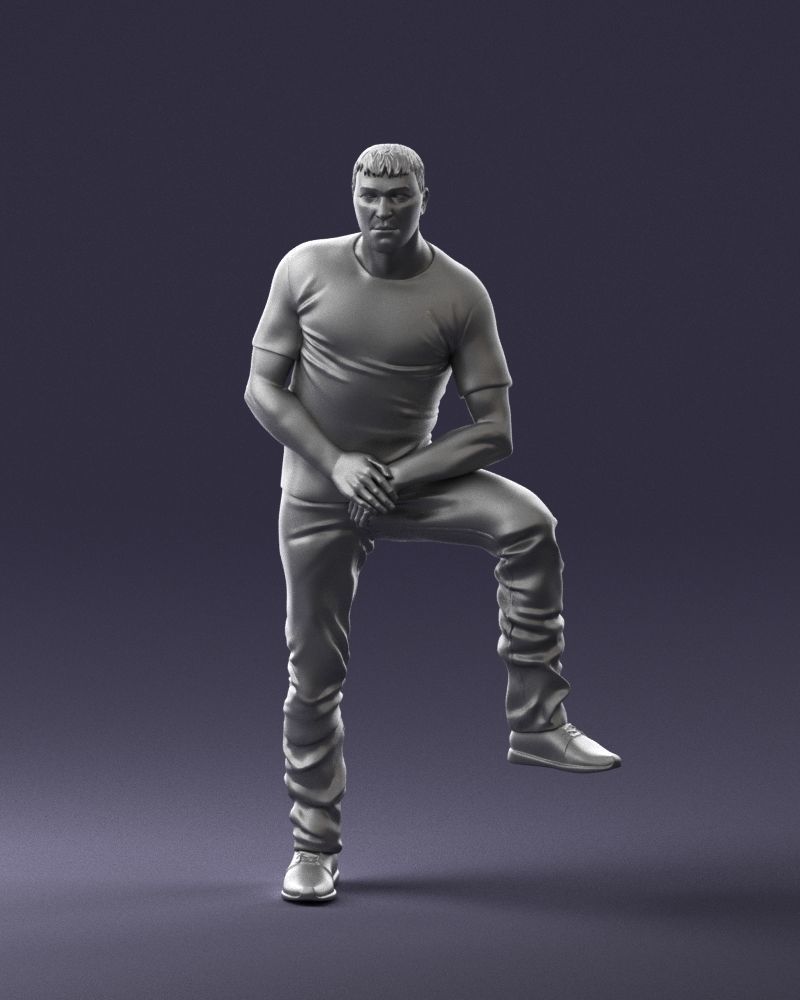 000229 Strong Man in Sitting Pose 1201 3D model_35