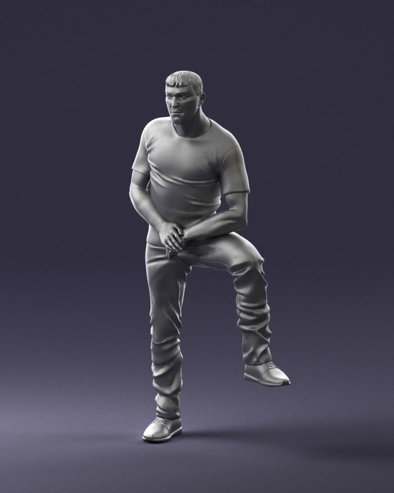 000229 Strong Man in Sitting Pose 1201 3D model_32