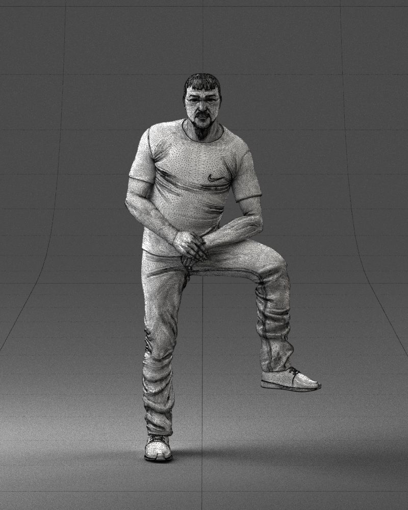 000229 Strong Man in Sitting Pose 1201 3D model_39