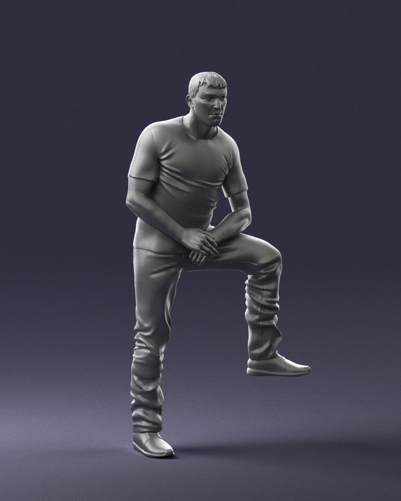 000229 Strong Man in Sitting Pose 1201 3D model_8