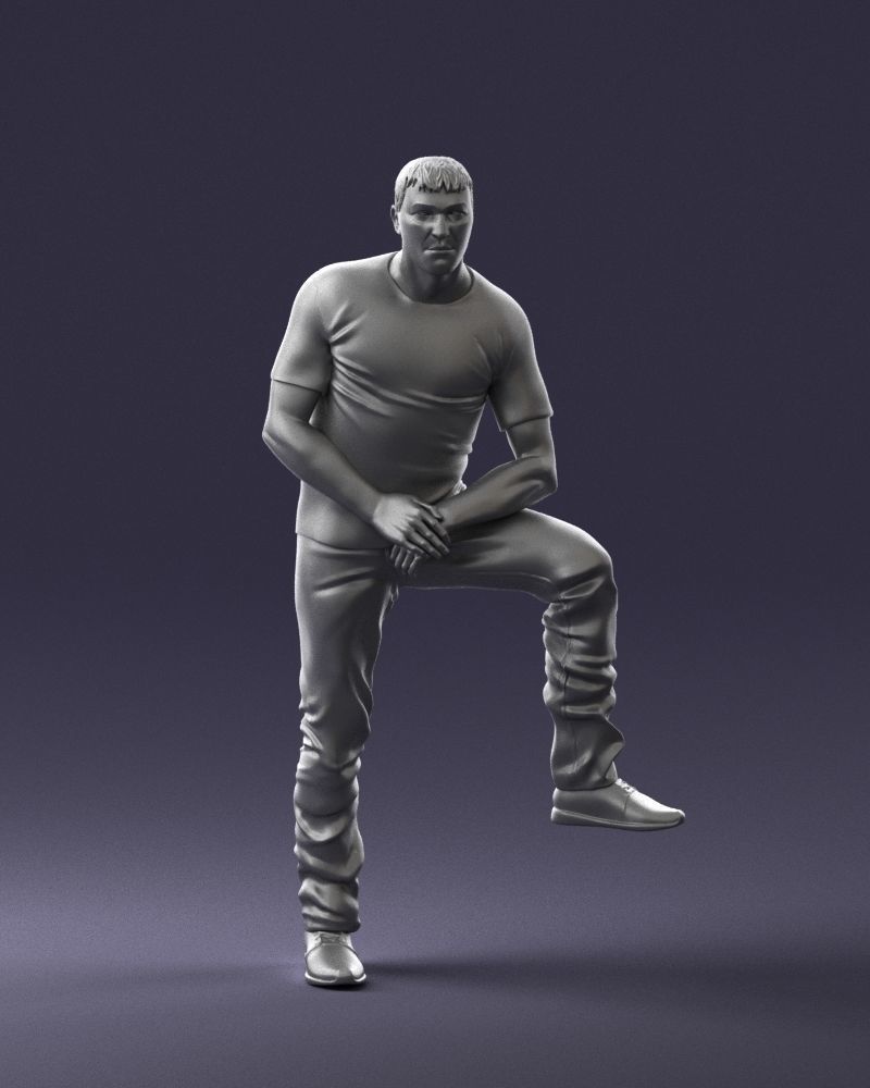 000229 Strong Man in Sitting Pose 1201 3D model_5