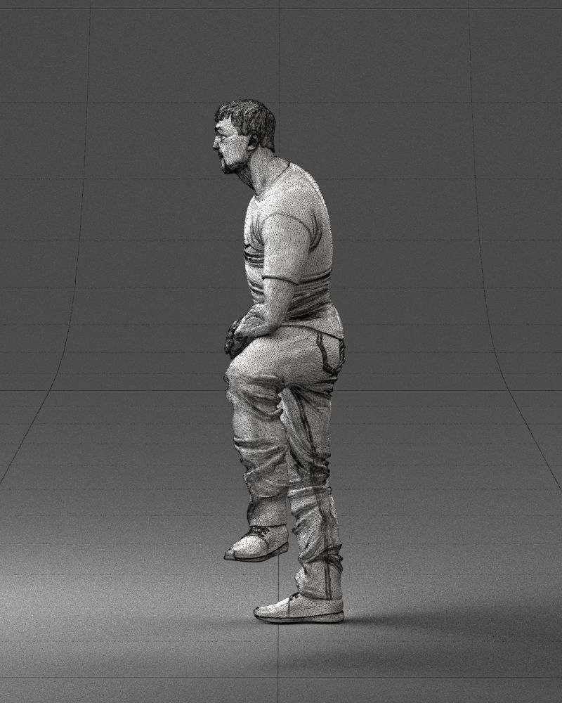000229 Strong Man in Sitting Pose 1201 3D model_27