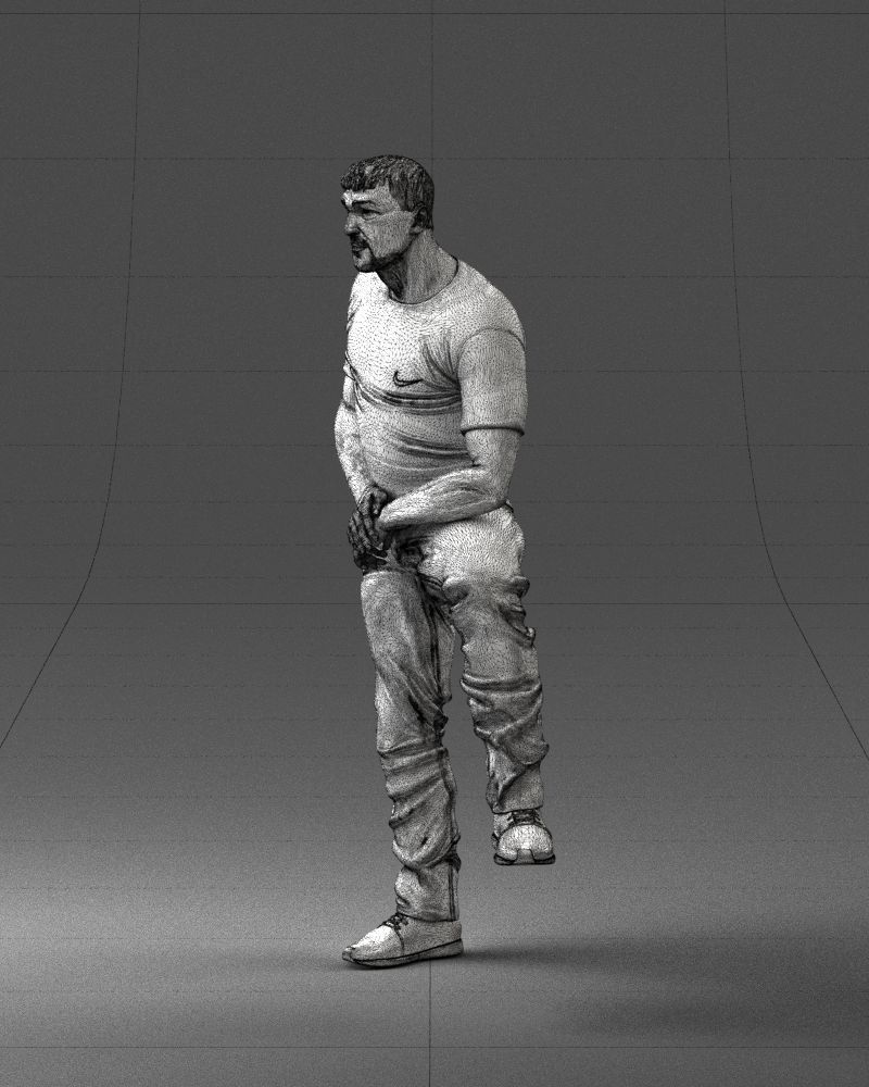 000229 Strong Man in Sitting Pose 1201 3D model_30