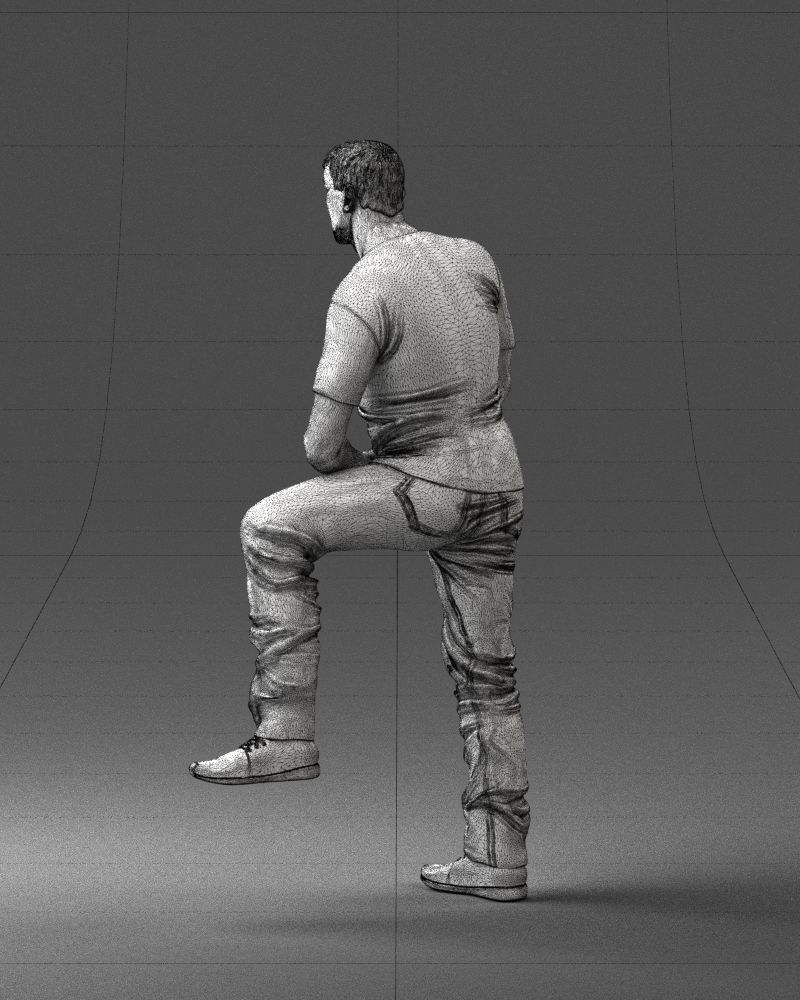 000229 Strong Man in Sitting Pose 1201 3D model_24