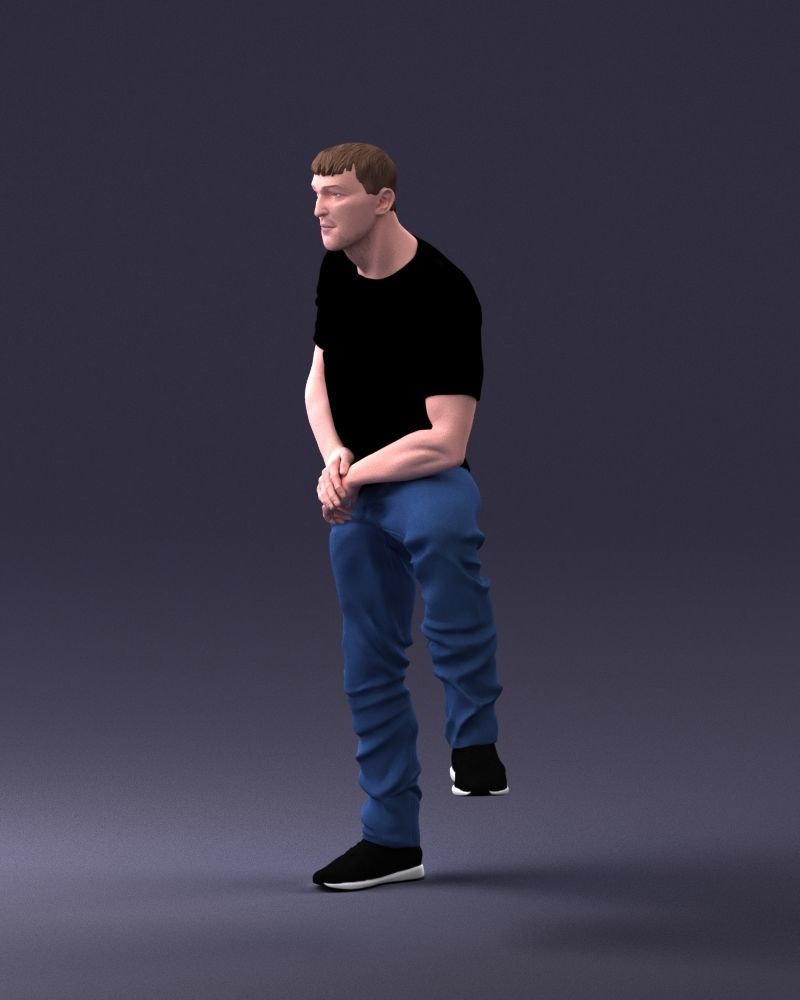000229 Strong Man in Sitting Pose 1201 3D model_28