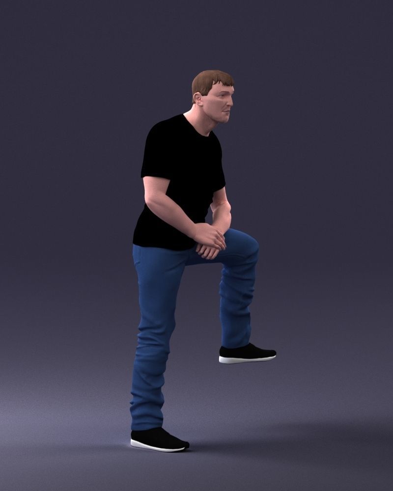 000229 Strong Man in Sitting Pose 1201 3D model_10