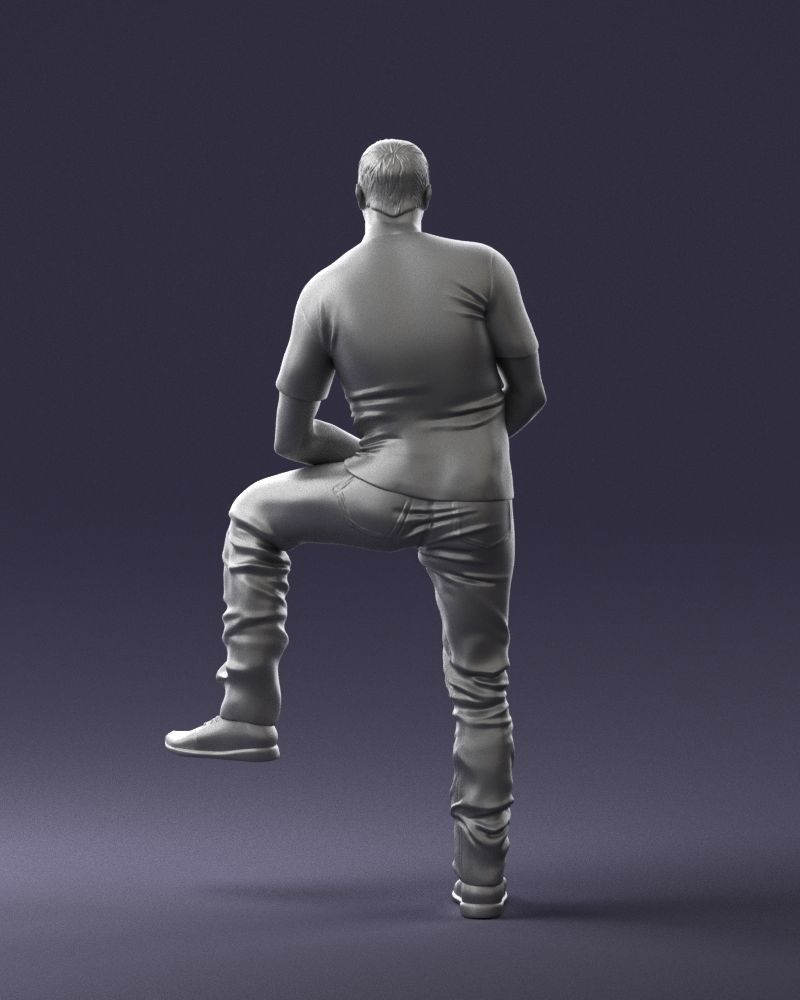 000229 Strong Man in Sitting Pose 1201 3D model_20