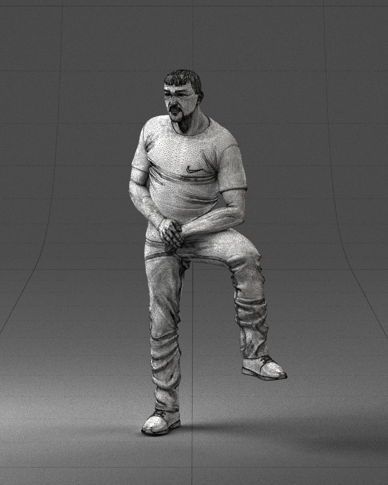 000229 Strong Man in Sitting Pose 1201 3D model_33