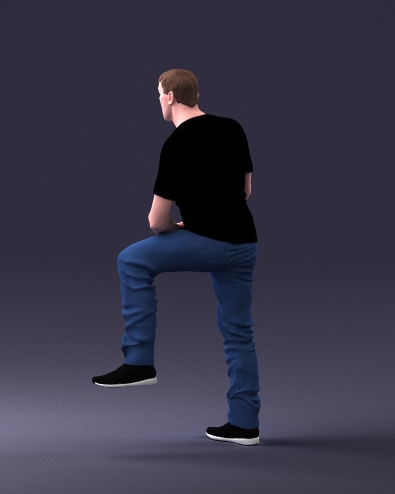 000229 Strong Man in Sitting Pose 1201 3D model_22