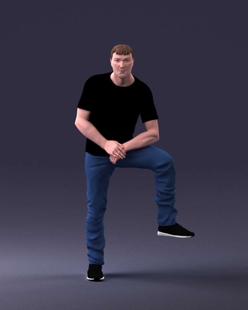 000229 Strong Man in Sitting Pose 1201 3D model_37